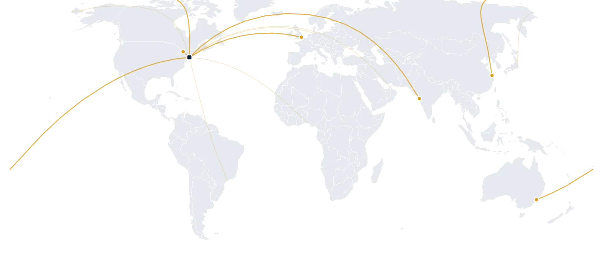 Map of destinations