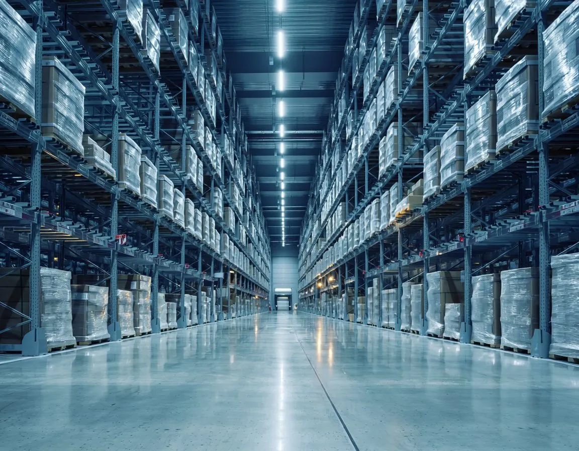 Warehouse racking and palletised cargo